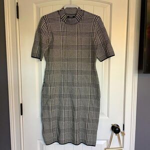 Chic‎ Black and White Houndstooth Dress by Chaps